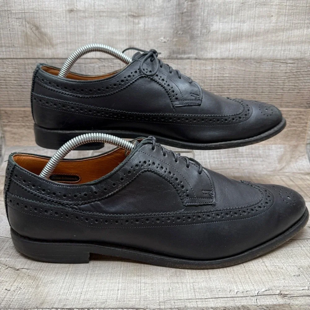 Allen Edmonds Boardwalk Wingtip Leather Oxford Mens 10.5 10‎ 1/2 D Brogue Black